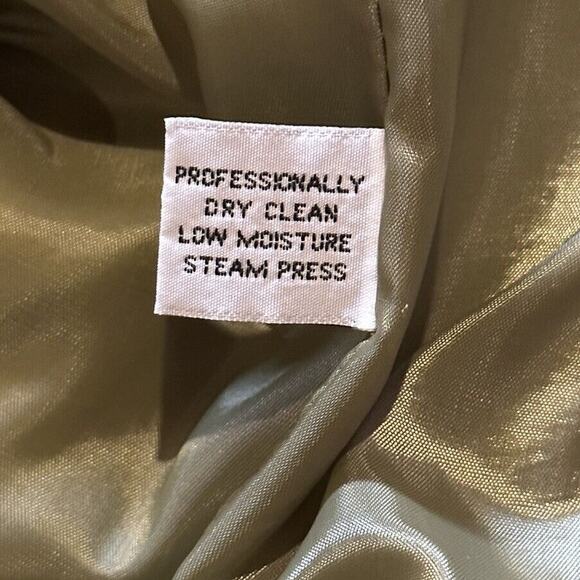 Rare 100% Wool Women Vintage Saville Suit Hunter Green Jacket Skirt Set Size 12 - Picture 11 of 14